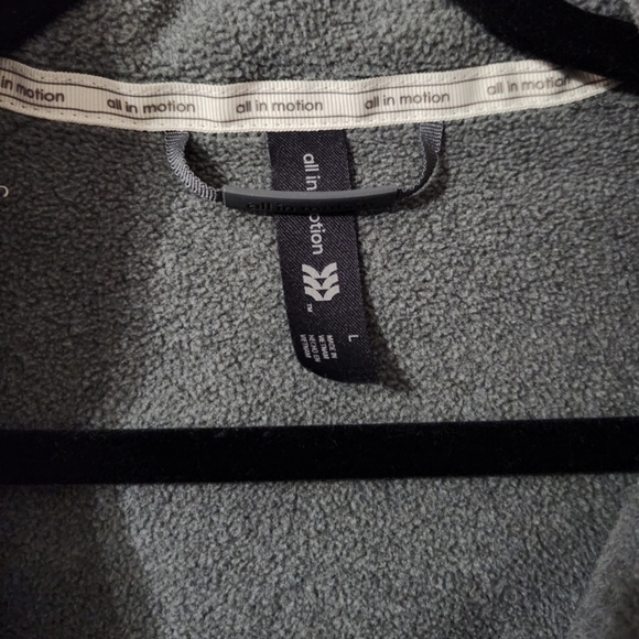 all in motion Grey Zip-Up Mock Neck Sweater with Hand Pockets Size Large for Men - Picture 2 of 4